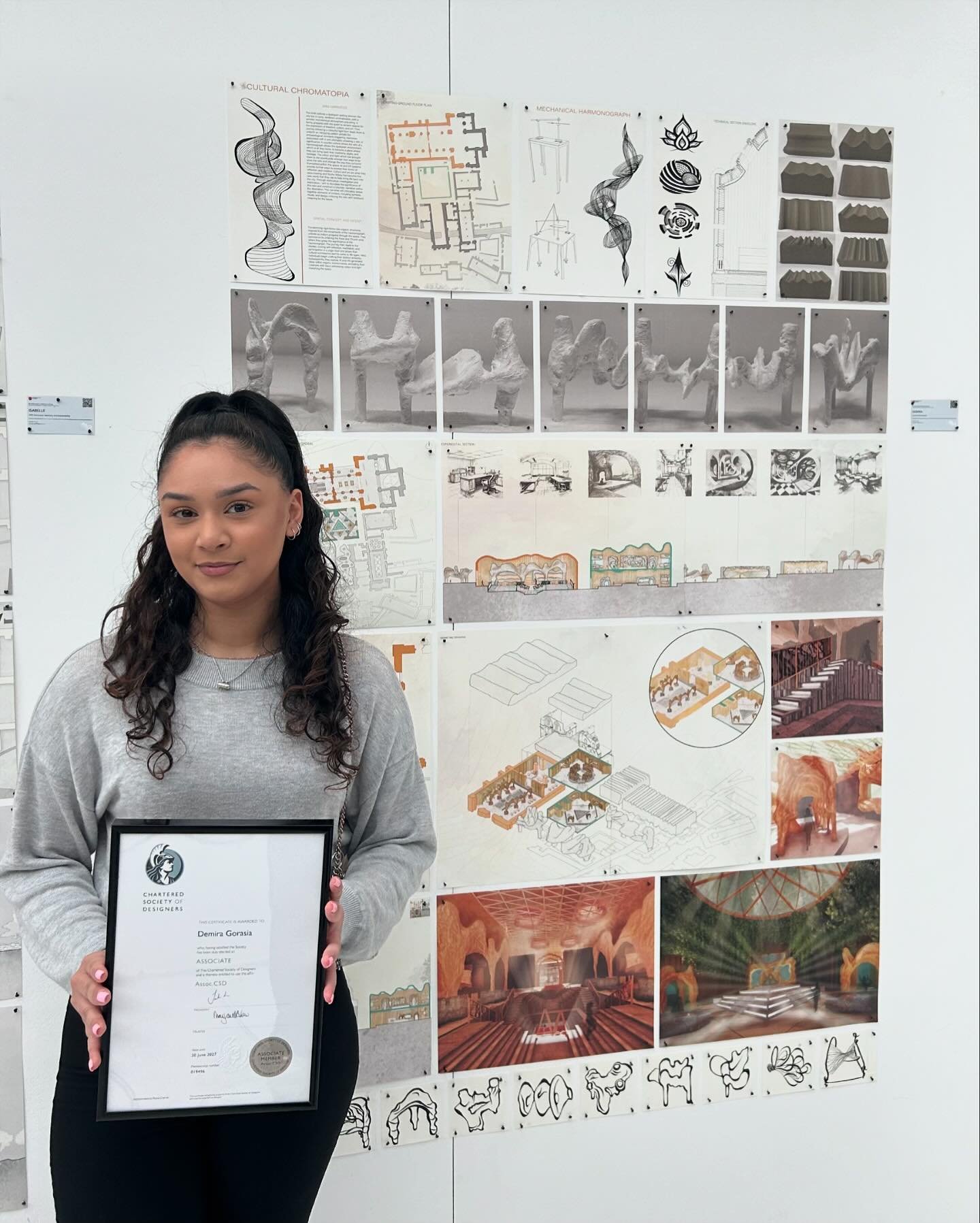 Final Major Project Pin Up completed! Huge achievement to have been awarded the CEP prize from the Charted Society of Designers✨