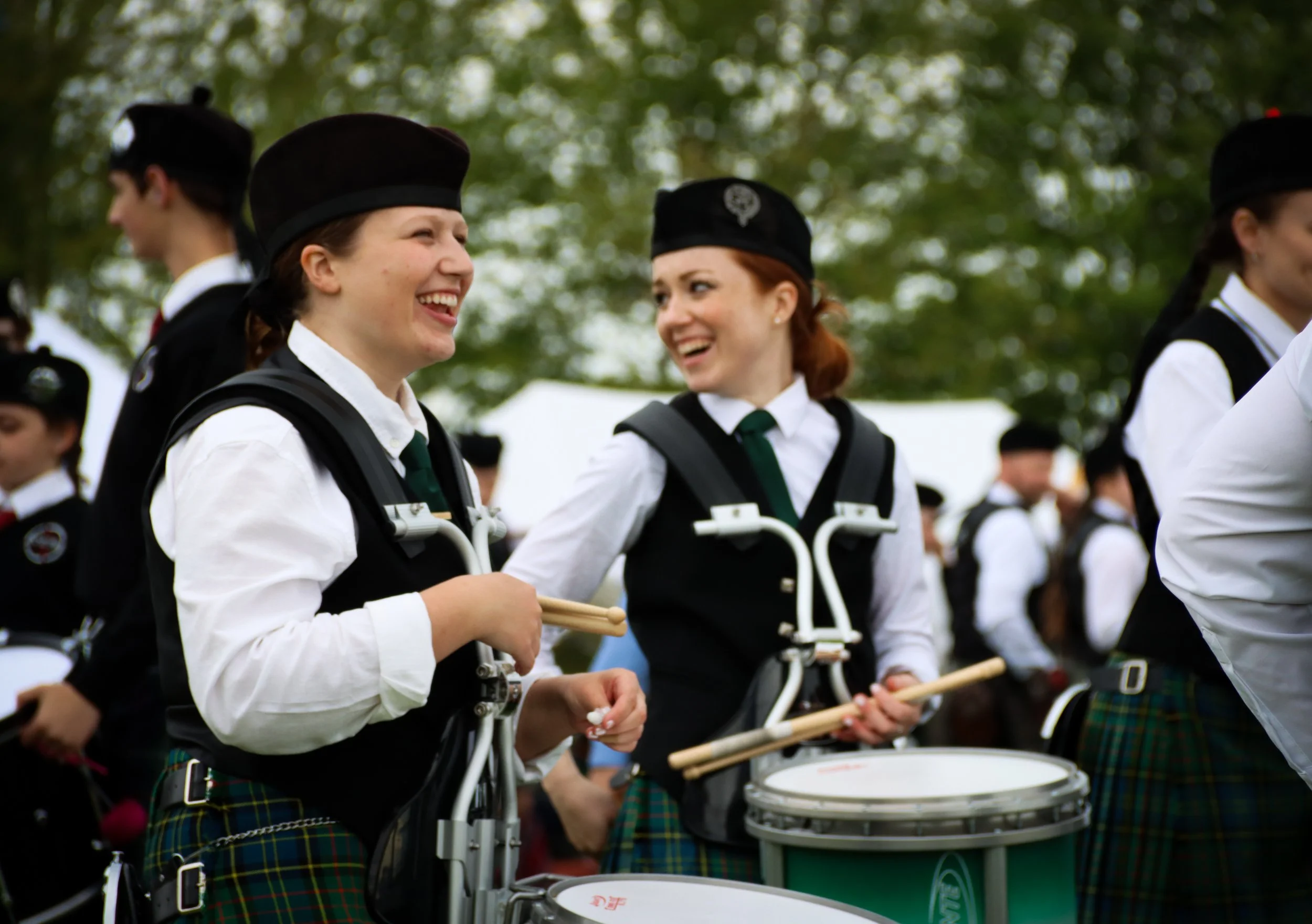 Snare Drummers Lauren and Fiona