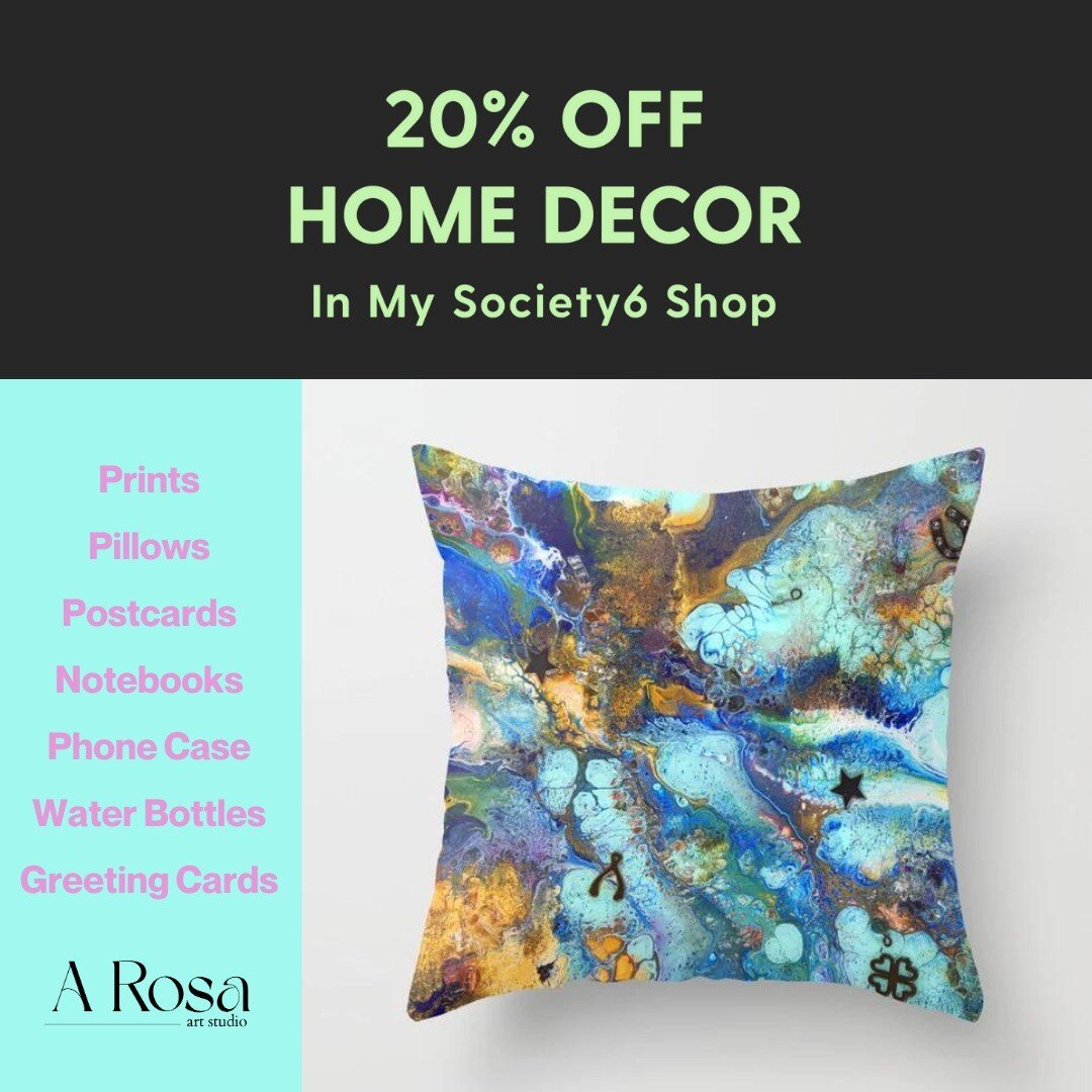 🎉 It's time to give your home a stylish makeover! Get ready to indulge in a shopping spree as my Society6 shop brings you an incredible sale of 20% off on all home decor items from 5/1-5/14. 

Whether you're looking to adorn your walls with stunning
