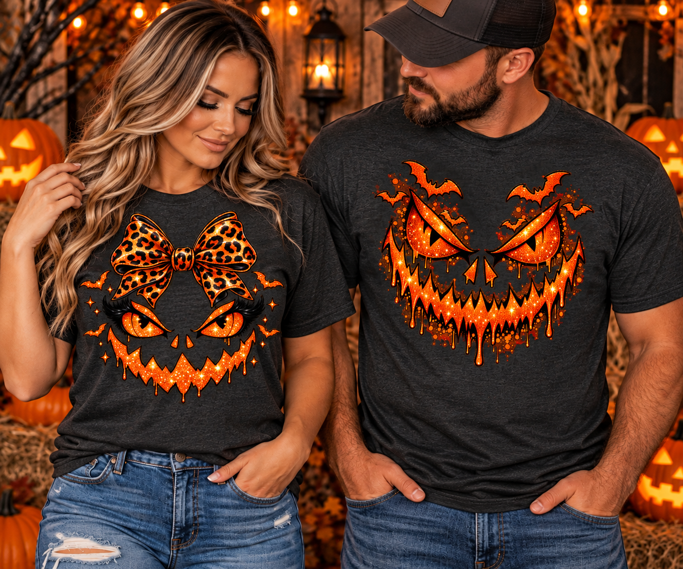Pumpkin Face_Matching Set_Dark Heather.png