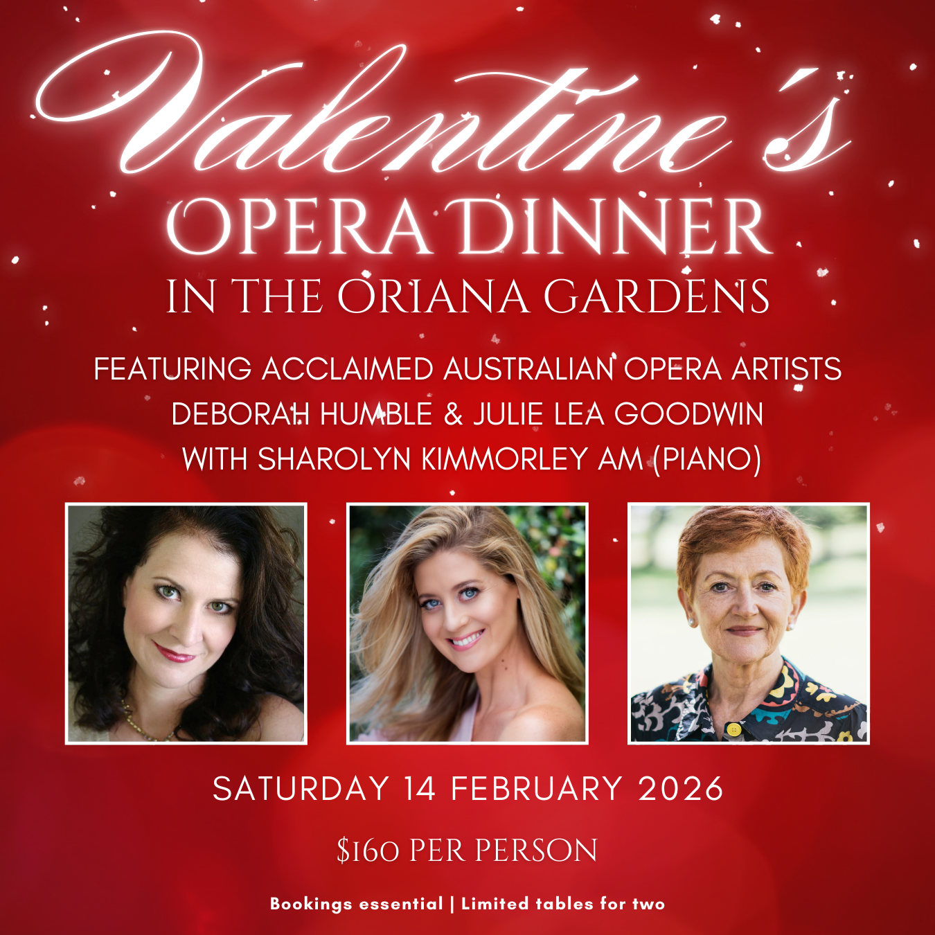 Valentine’s Opera Dinner in The Oriana Gardens