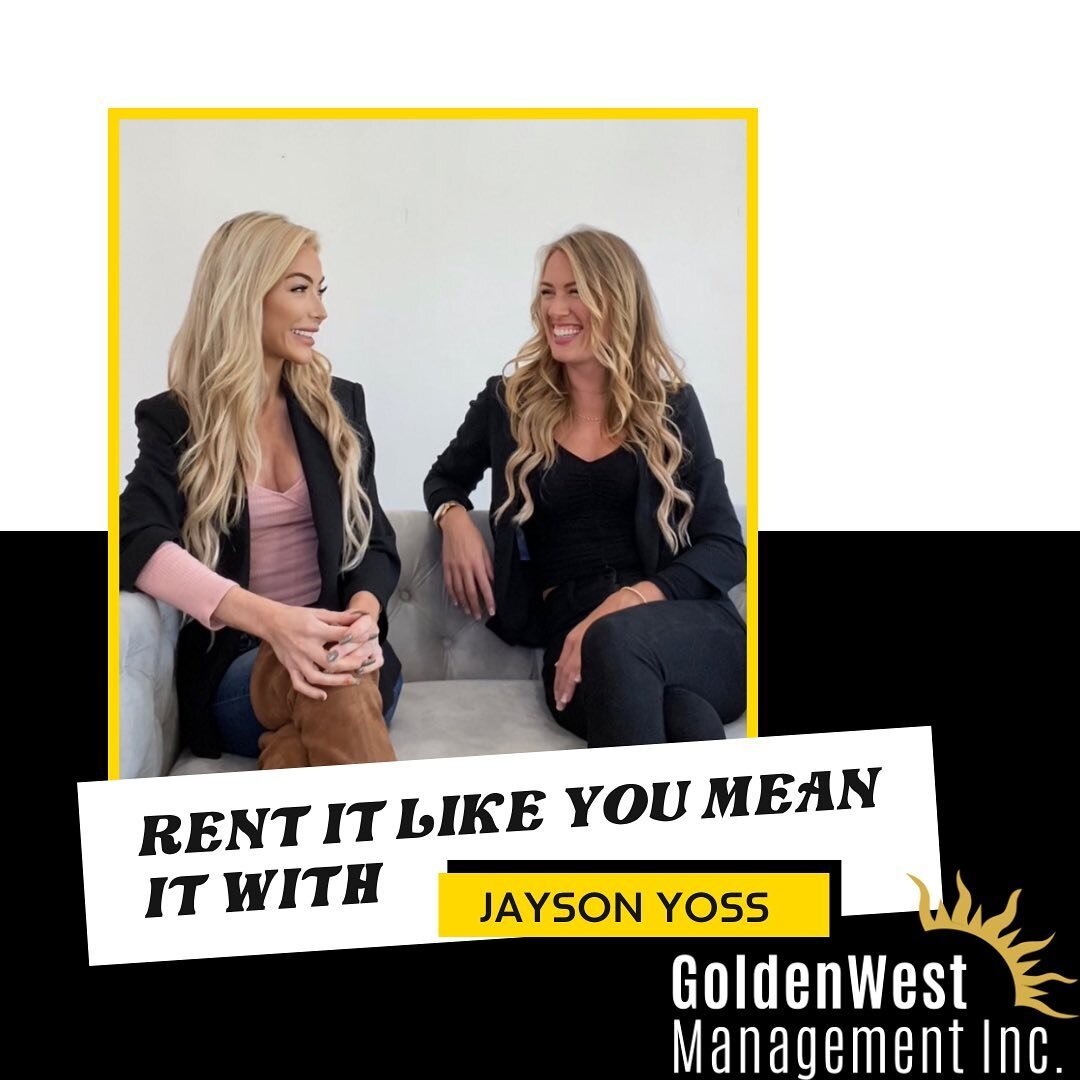 🏡Interview with Jayson Yoss, President of GoldenWest Management. 
.
🔊Tune in to hear about his Property Management World across San Diego, Las Vegas and Phoenix.
✏️Learn the Ins and Outs of property management. How he 'fell' into Property Managemen