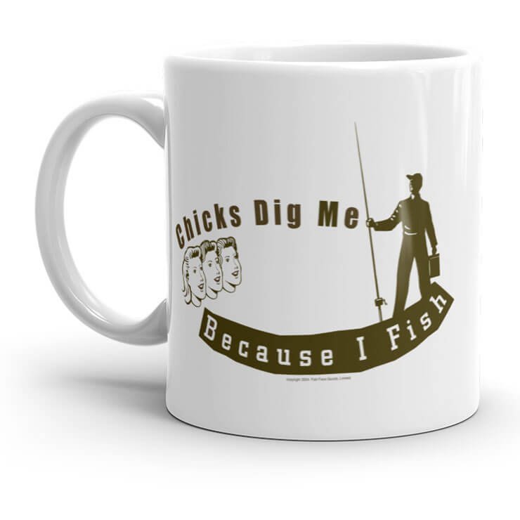 Old School Funny Fishing Coffee Mug — Fish Face Goods