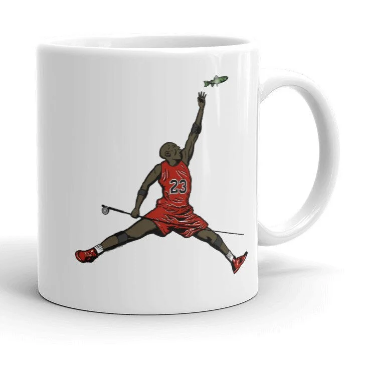 Michael Jordan Fly Fishing Coffee Cop  Fish Face Goods