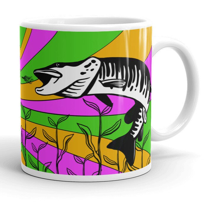 Muskie Man Ceramic Coffee Mug — Fish Face Goods