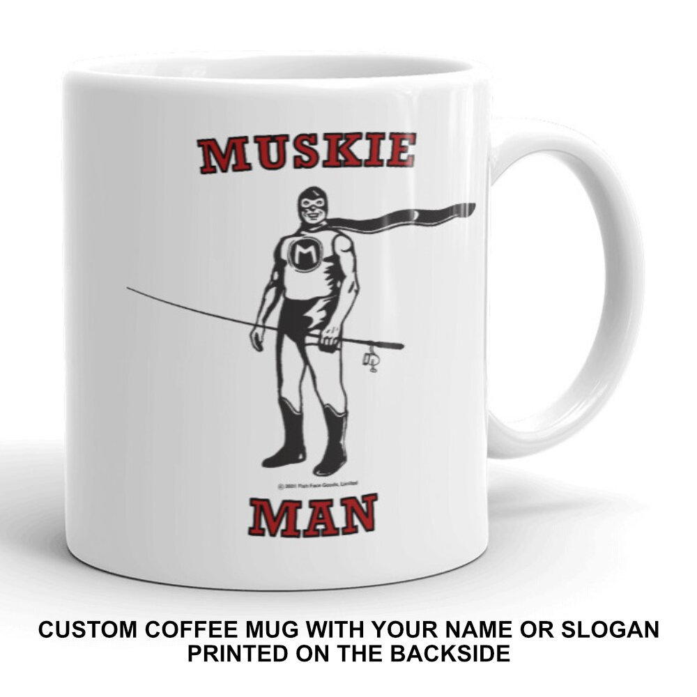 Personalized Muskie Man Original Coffee Mug — Fish Face Goods