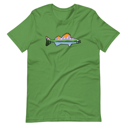 Artistic Walleye Fishing Graphic Tee — Fish Face Goods