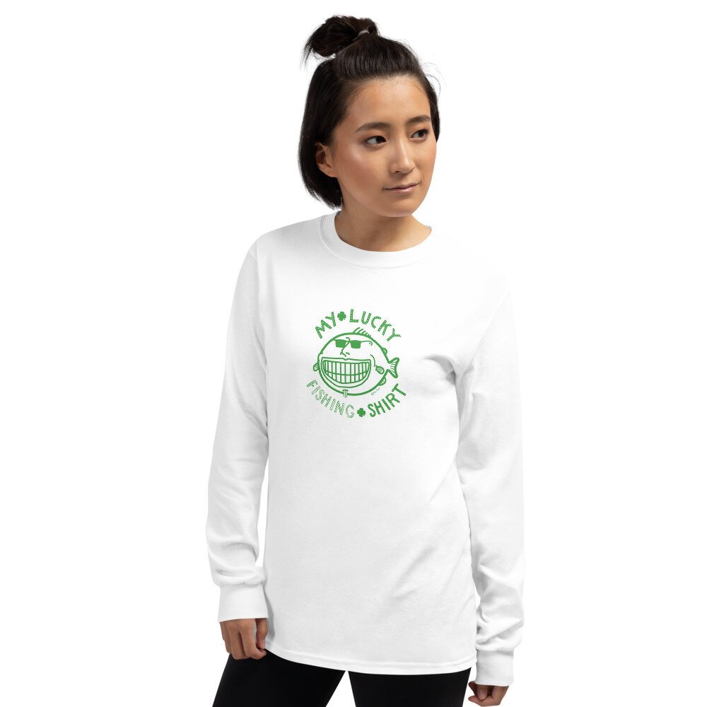 My Lucky Fishing Woman's Long Sleeve Tee — Fish Face Goods