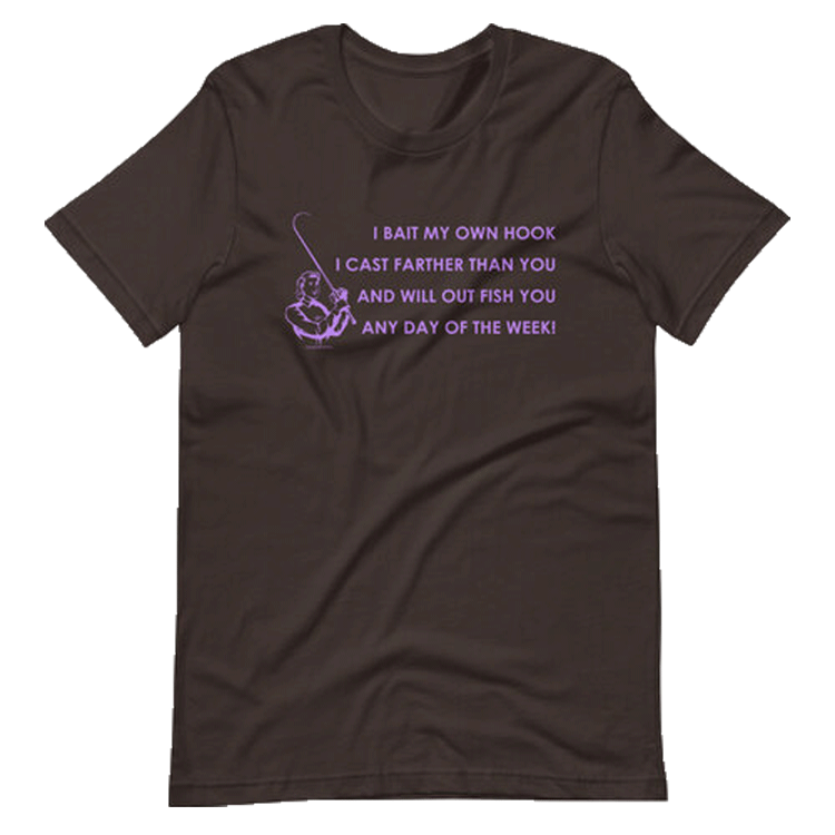I Bait My Own Hook Tee Shirt  Fish Face Goods