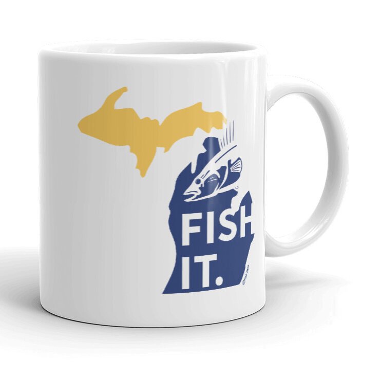 Living Large Bass Fishing Coffee Mug — Fish Face Goods