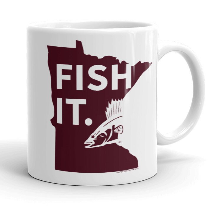 Old School Funny Fishing Coffee Mug — Fish Face Goods