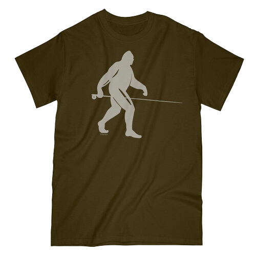 Funny Bigfoot Fishing Tshirt Walleye Fish Sasquatch Gift T-Shirt