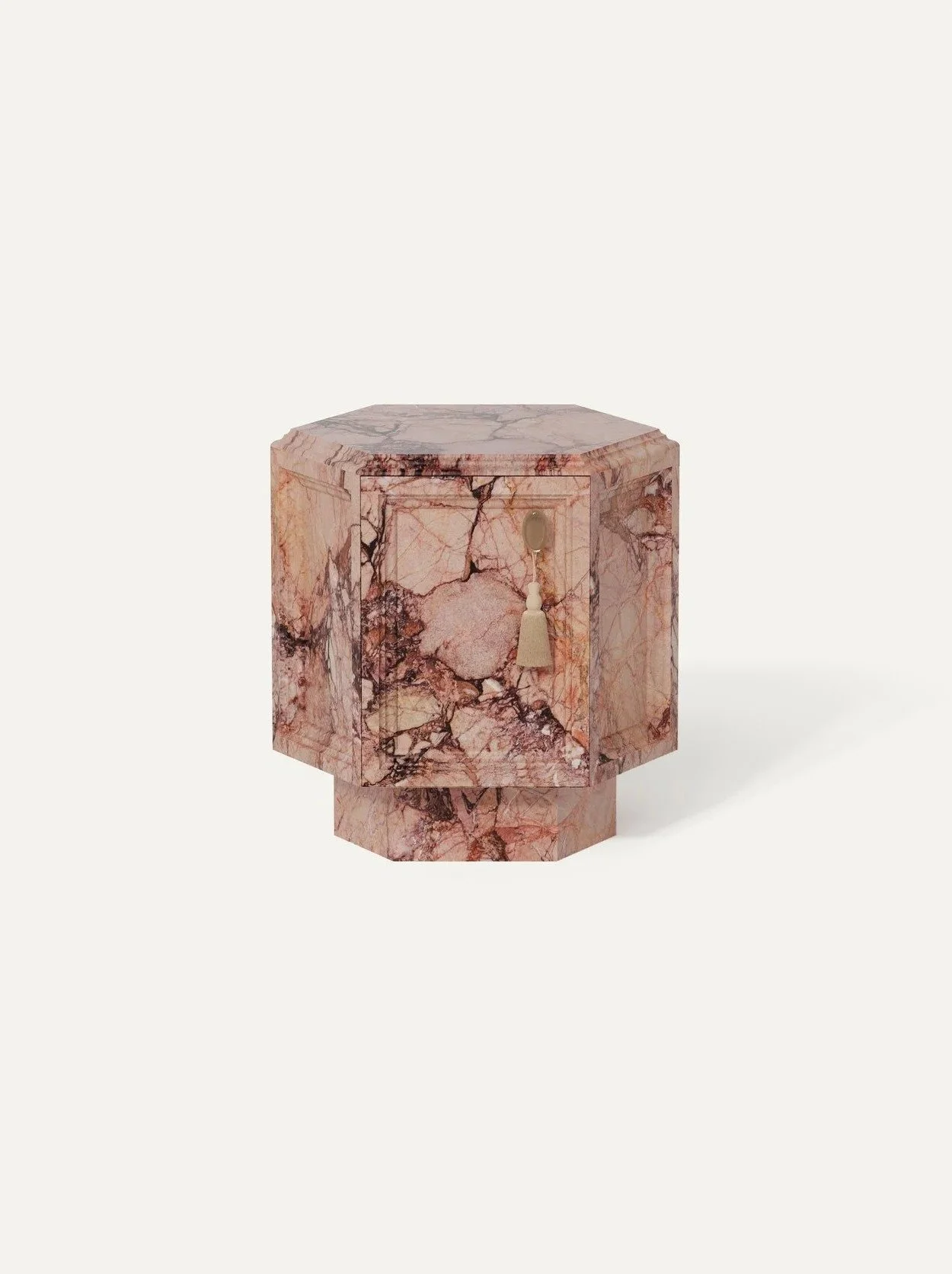 Sogno Bedside Table Left — Breccia Pernice