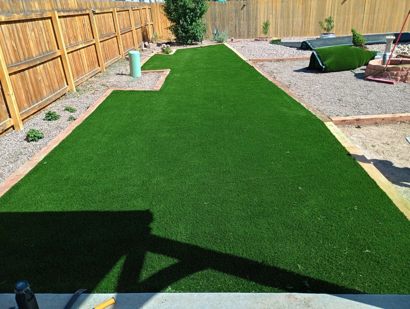 artificial turf installation