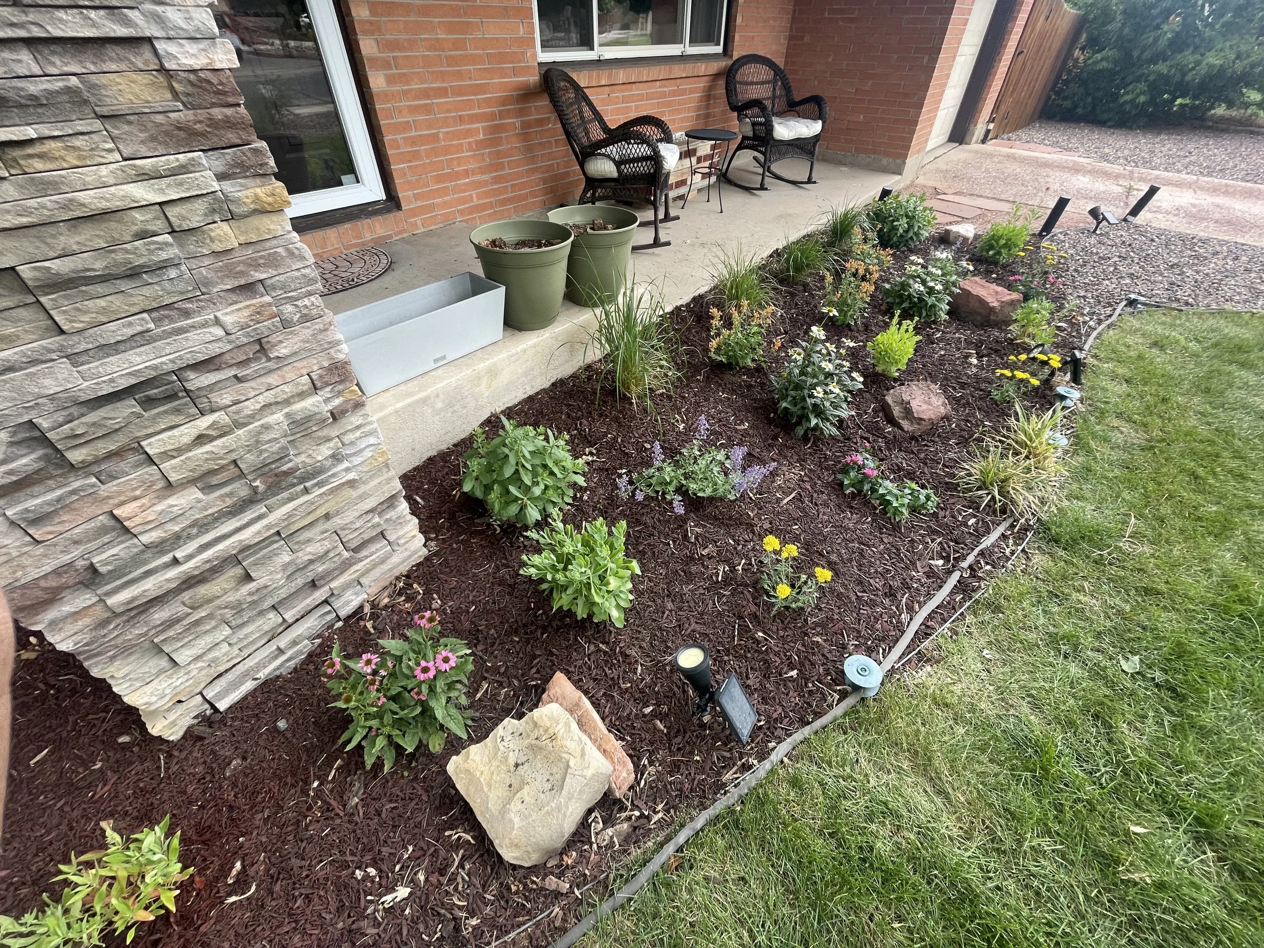 garden bed redesign and plant installation