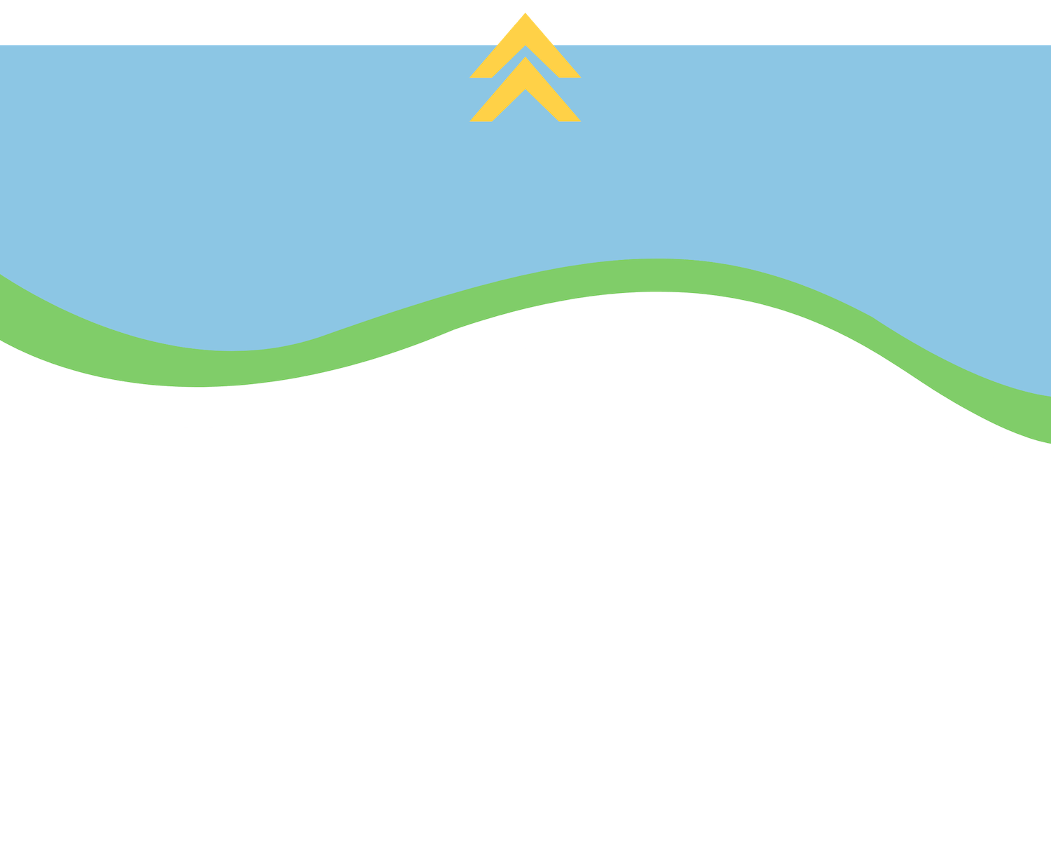 Yellow arrows on blue background