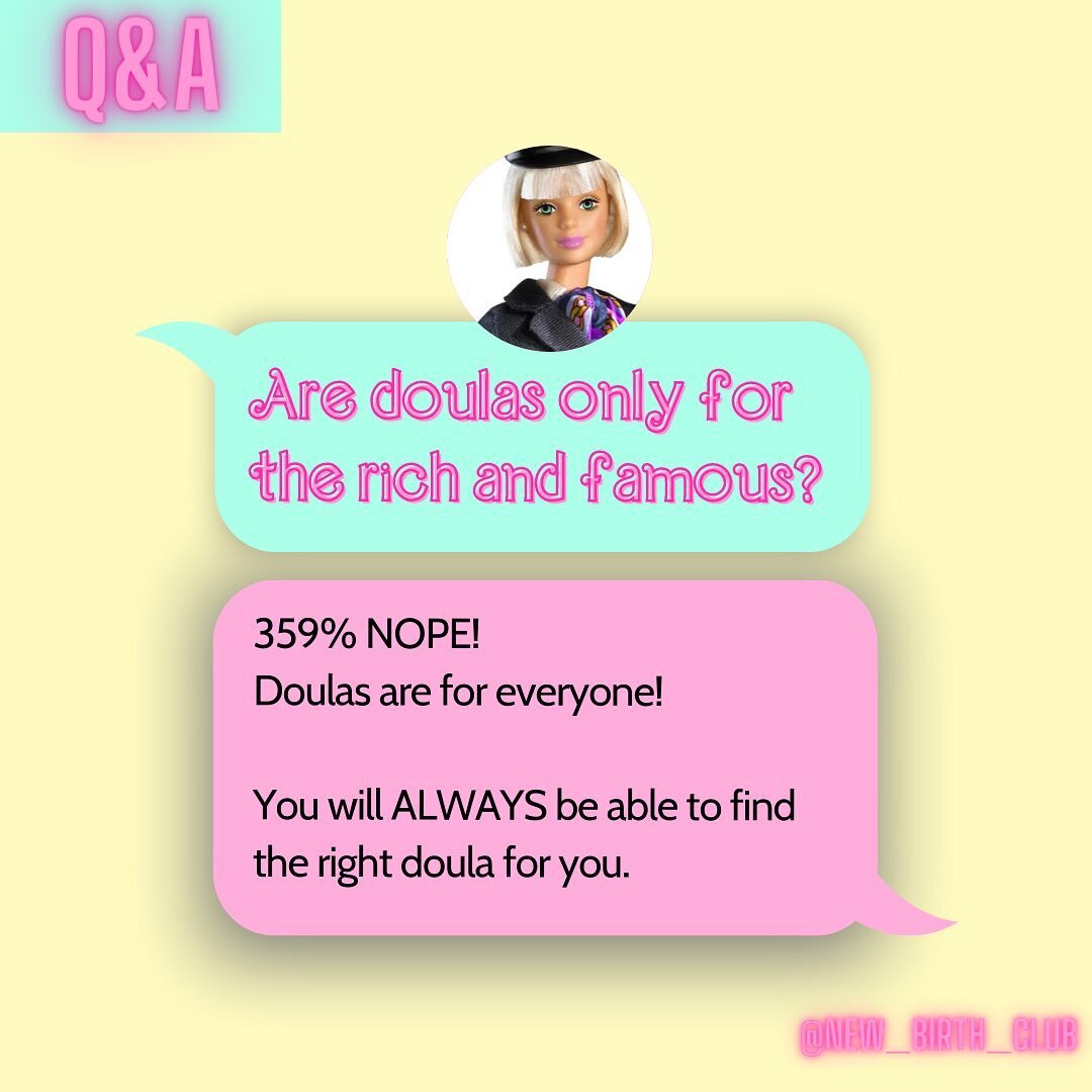 D O L L A R  D O L L A R  B I L L S

When some people first hear about Doulas they think the support might not be for them&hellip;. but maybe for all the wrong reasons. 

So go on, pick a handful of doulas that take your fancy and go chat with them! 