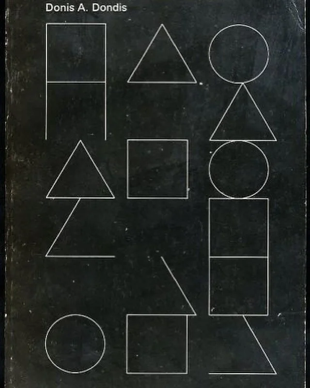 𝐴 𝑃𝑟𝑖𝑚𝑒𝑟 𝑜𝑓 𝑉𝑖𝑠𝑢𝑎𝑙 𝐿𝑖𝑡𝑒𝑟𝑎𝑐𝑦 by Donis A Dondis, 1974. A seminal analysis of the connections between art, design, language and their modern communication. Ahead of its time and super rare in hardback form.

Notes from the back co