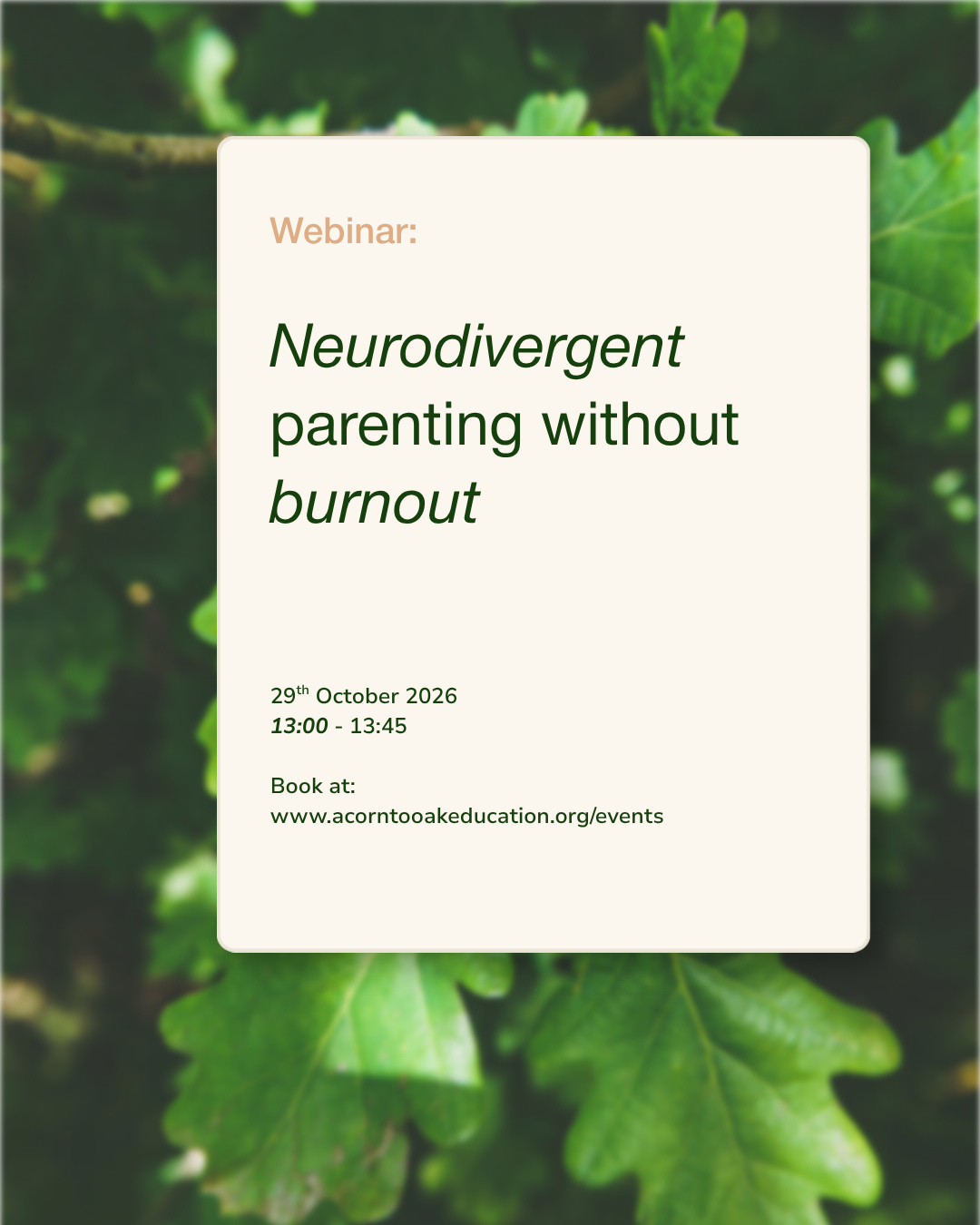 Neurodivergent parenting without burnout 