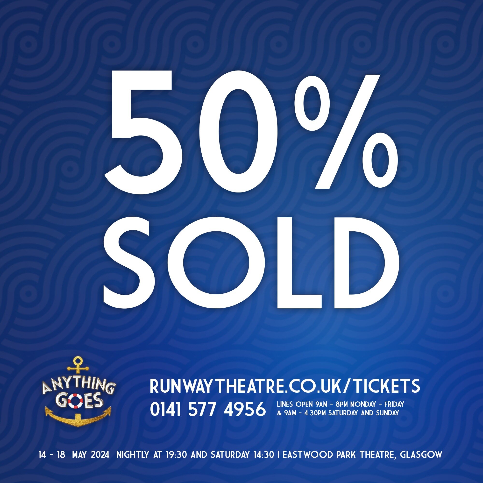 Today we hit a de-lovely milestone - half of our tickets have been snapped up! If you don't want to miss our amazing production then you'll need to get booking ASAP! 

All shows are now filling up but Friday in particular is red hot! 

For full detai