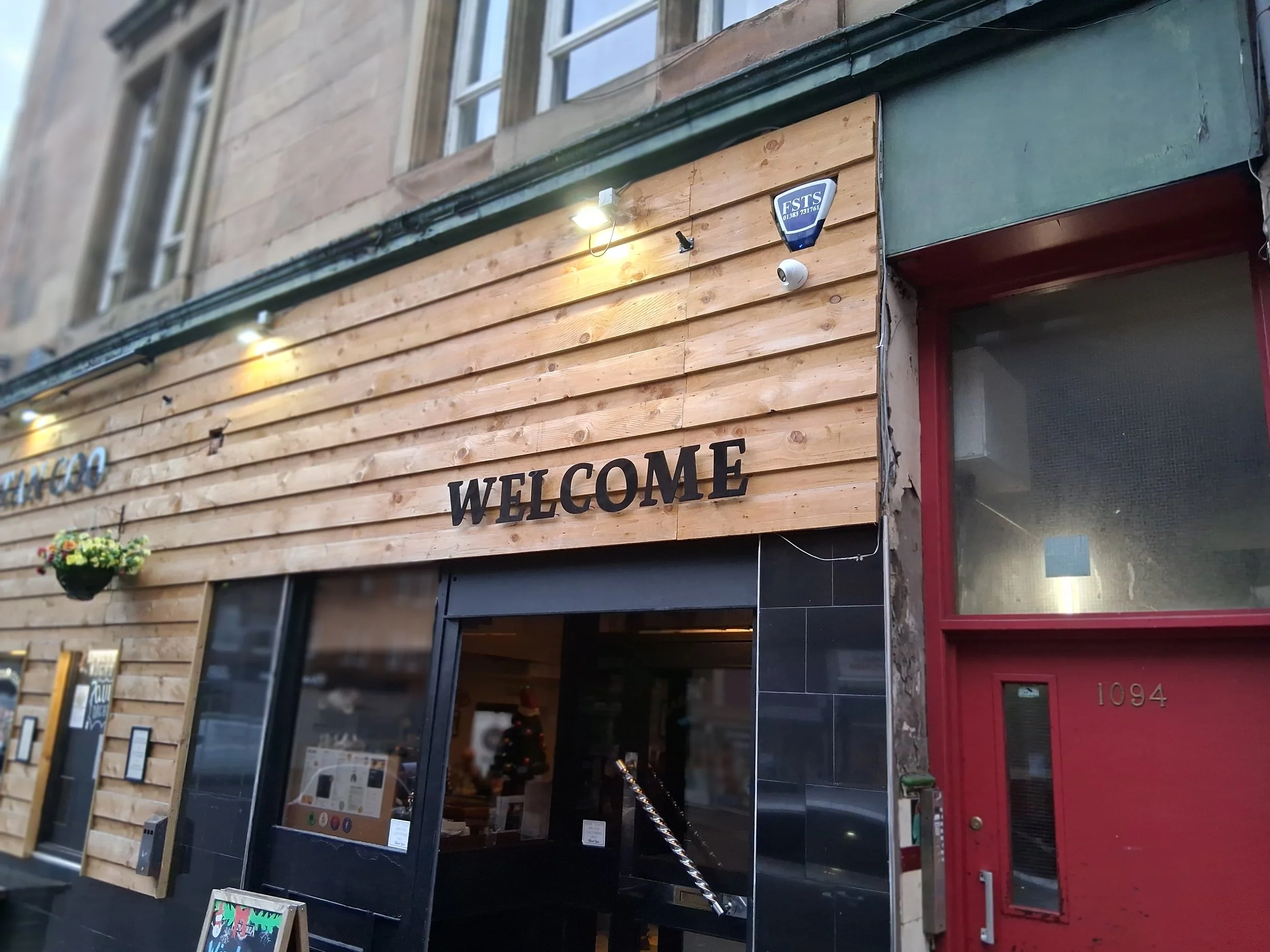 Tartan Coo, Glasgow - front door
