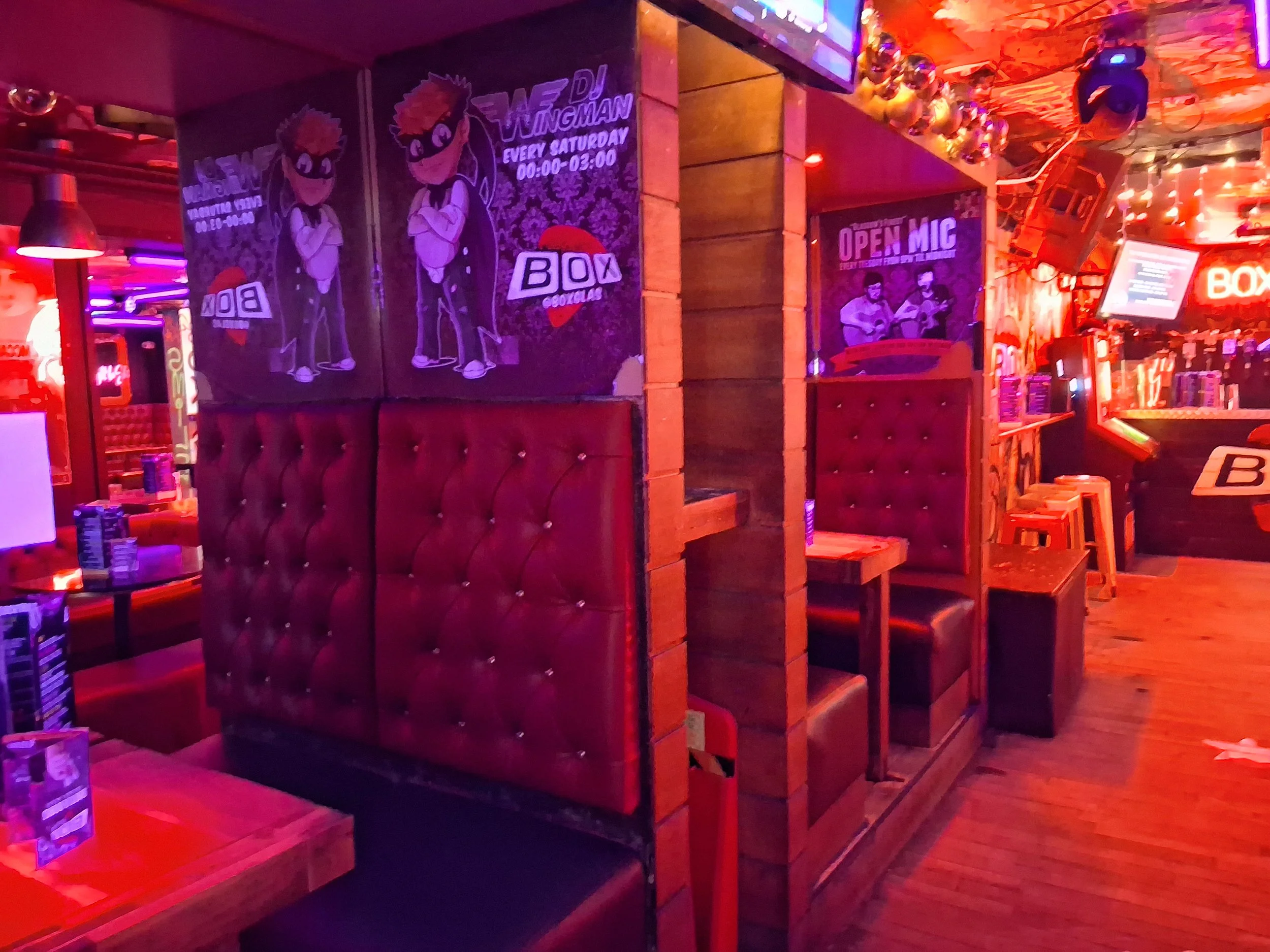 Box, Glasgow - rear seating to left