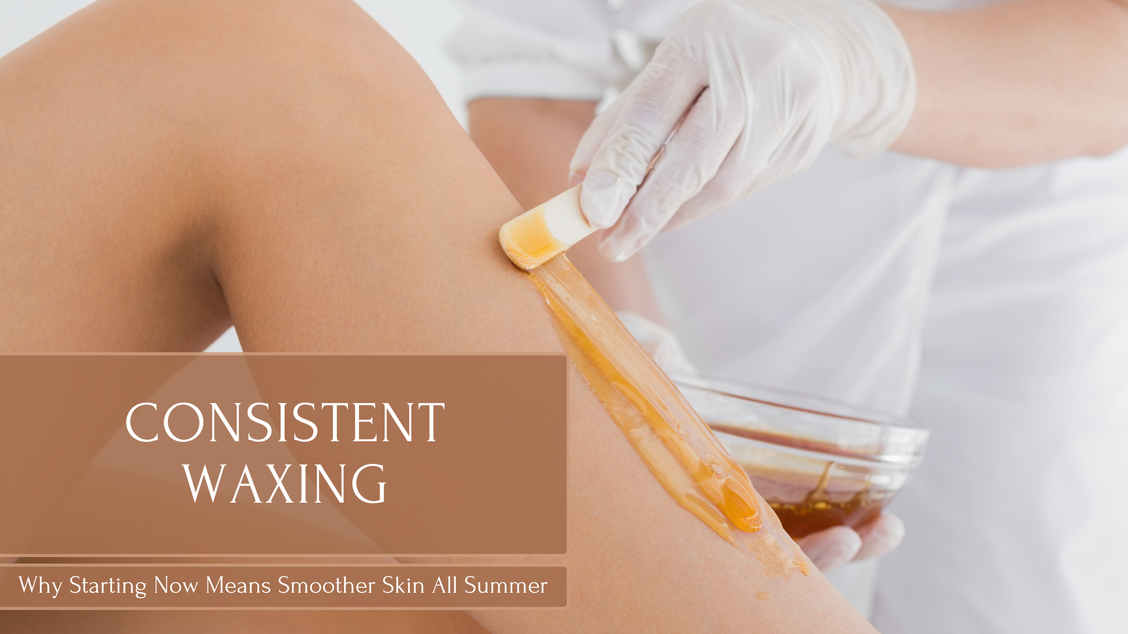 leg wax being done on a woman