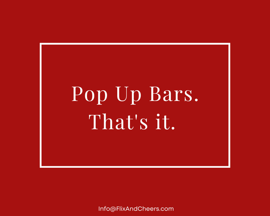 From the beach, a roof deck, an outdoor space, or a building lobby, you tell us where you want us and that&rsquo;s where the cocktails will be! Our pop up bar is just what it sounds like... a bar that we can build and set up with all necessary equipm