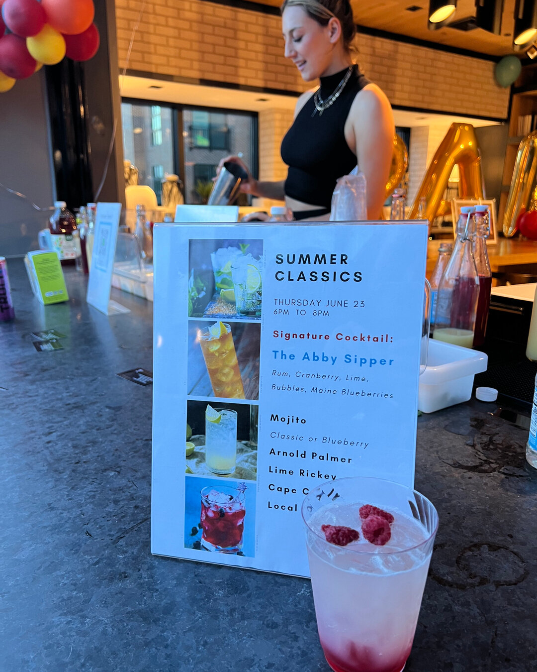 A few weeks ago we hosted a SUMMER CLASSICS Pop up at the Abby. Residents enjoyed favorites like Arnold Palmers, Lime Rickey, and of course the signature cocktail: The Abby Sipper - rum, cranberry, lime, bubbles, and Maine blueberries! ​​​​​​​​
​​​​​