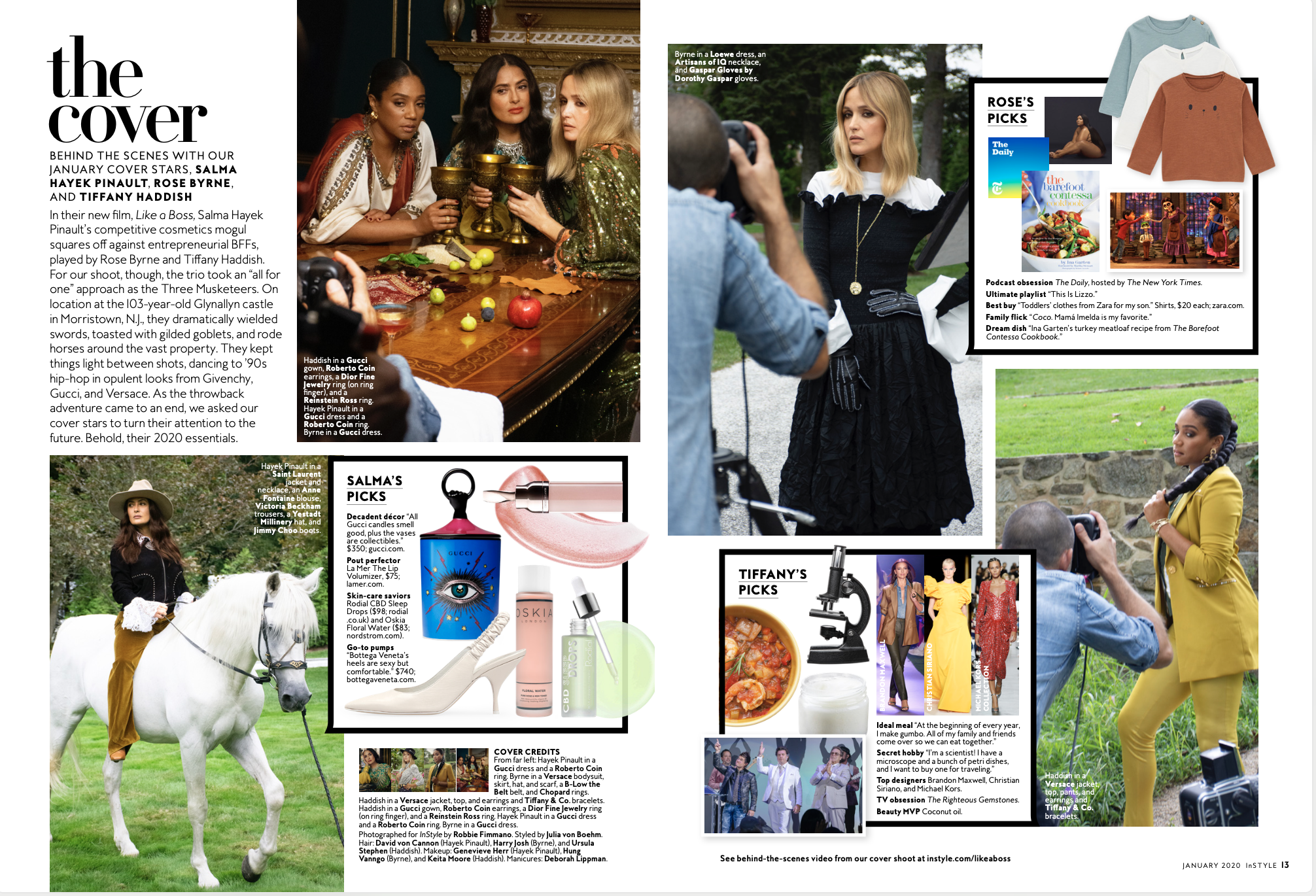 Behind-the-scenes with InStyle's January 2020 cover stars