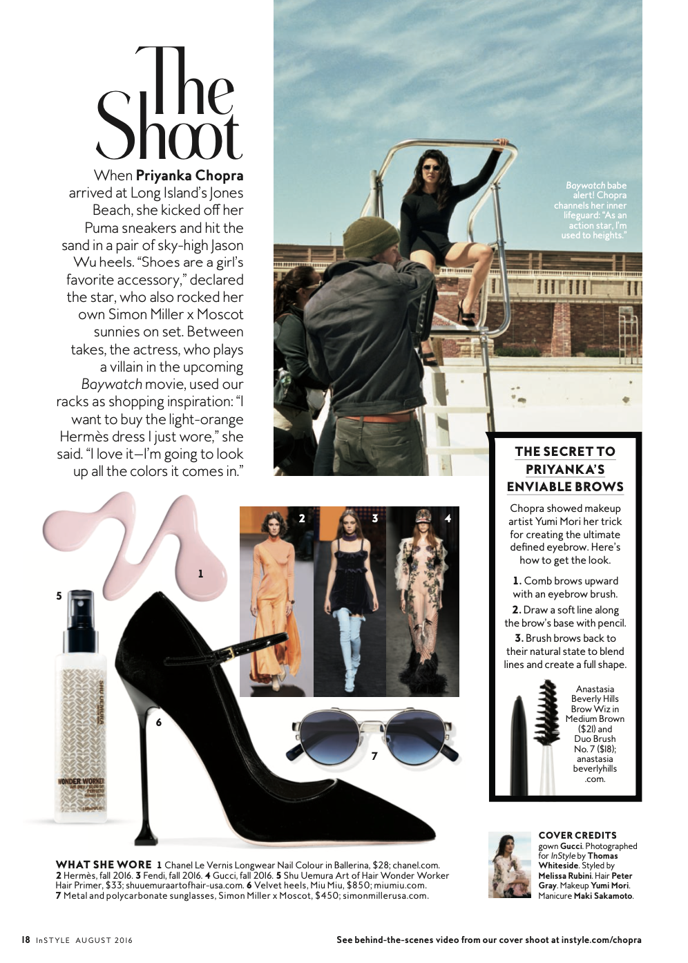 Behind-the-scenes with InStyle's August 2016 cover star, Priyanka Chopra