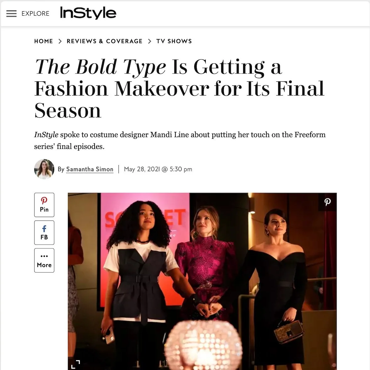 The Bold Type is getting a fashion makeover for its final season