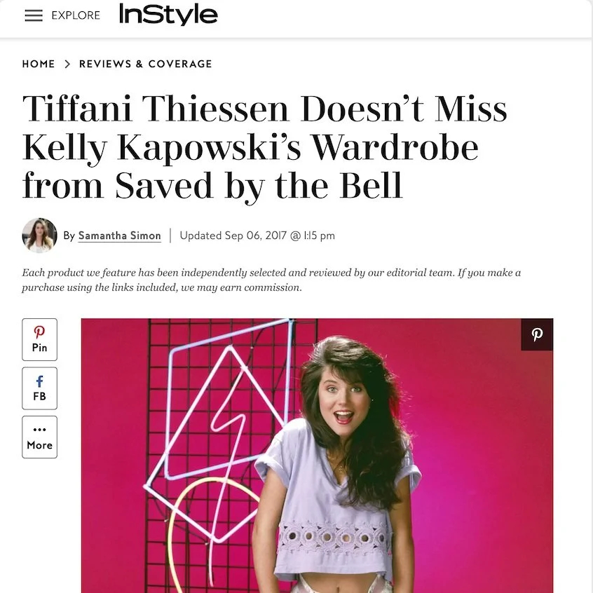 Tiffani Theissen doesn't miss Kelly Kapowski's wardrobe from Saved by the Bell