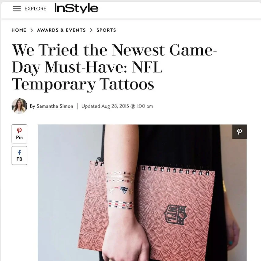 We tried the newest game-day must-have: NFL temporary tattoos