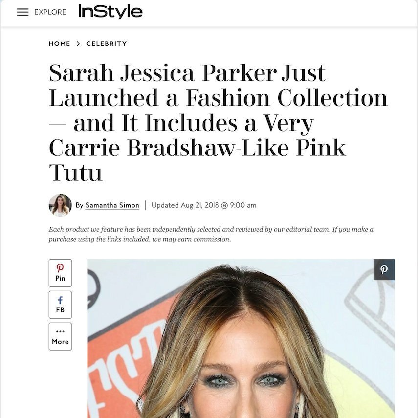 Sarah Jessica Parker just launched a fashion collection—and it includes a very Carrie Bradshaw-like pink tutu