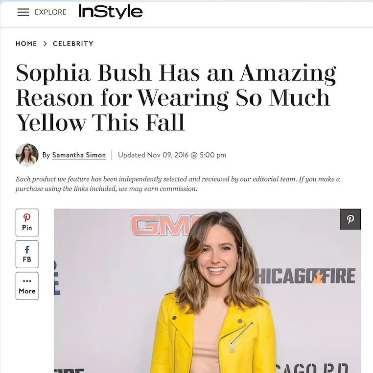 Sophia Bush has an amazing reason for wearing so much yellow this fall