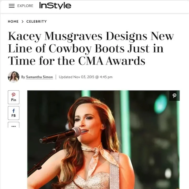 Kacey Musgraves designs new line of cowboy boots just in time for the CMA Awards