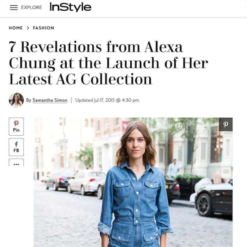 7 Revelations from Alexa Chung at the launch of her latest AG collection