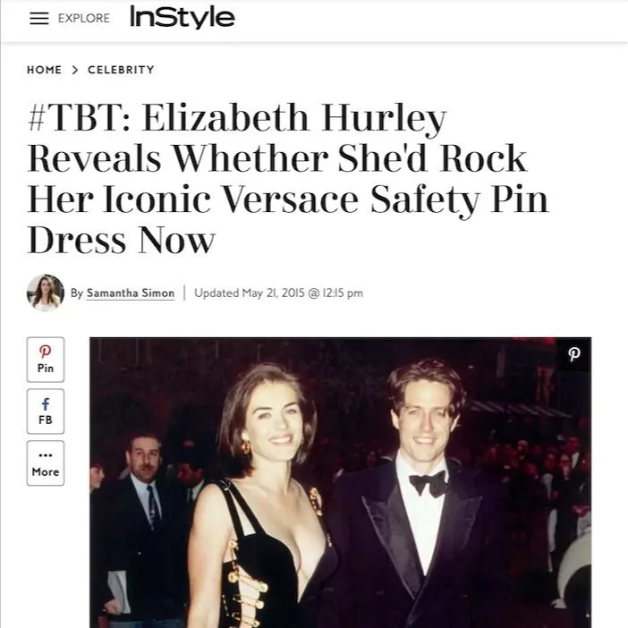 Elizabeth Hurley reveals whether she'd rock her  iconic Versace safety pin dress now