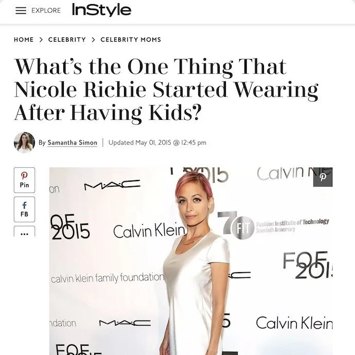 What's the one thing that Nicole Richie started wearing after having kids?