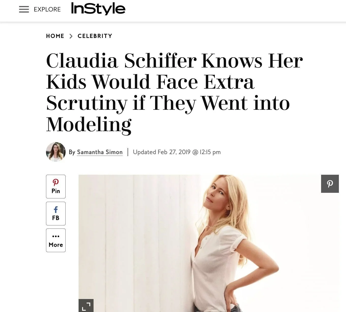 Claudia Schiffer knows her kids would face extra scrutiny if they went into modeling