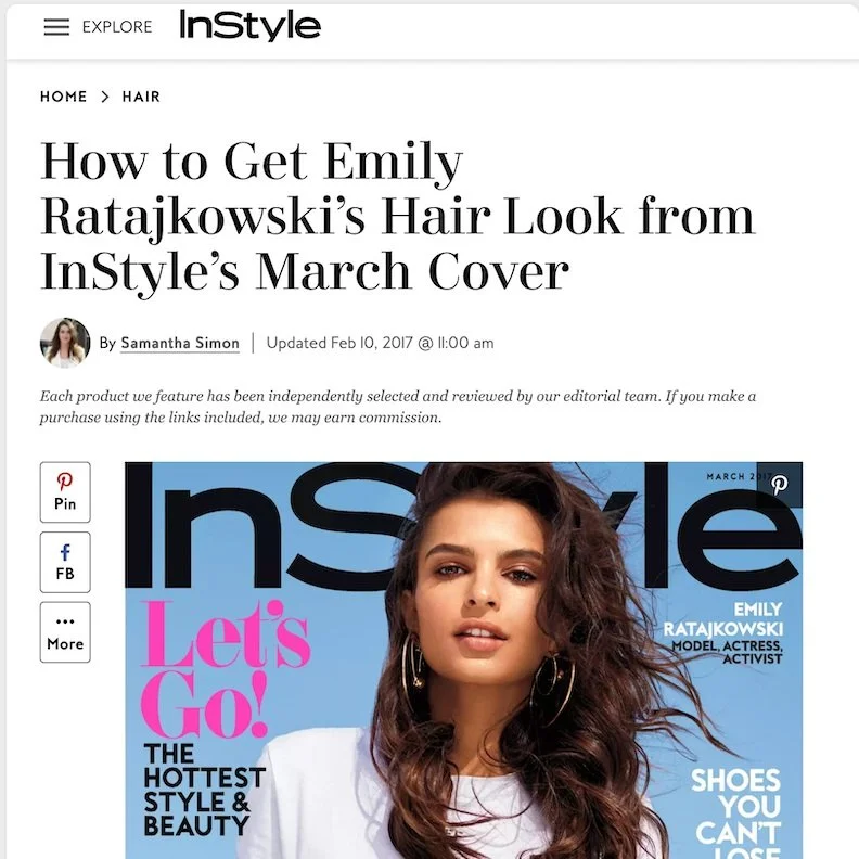 How to get Emily Ratajkowski's hair look from InStyle's March cover