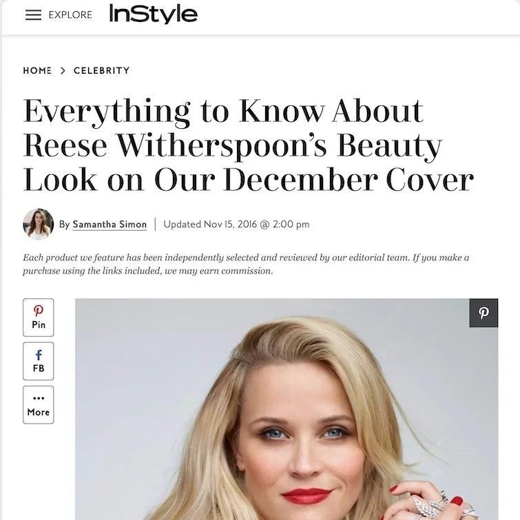 Everything to know about Reese Witherspoon's beauty look on our December cover