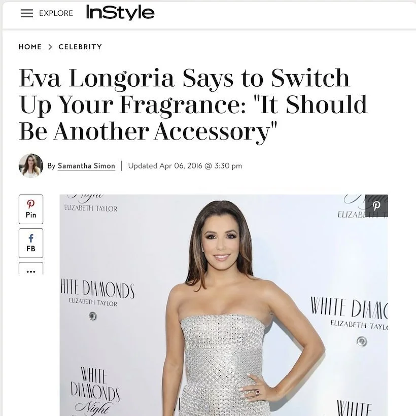 Eva Longoria says to switch up your fragrance: "It should be another accessory"