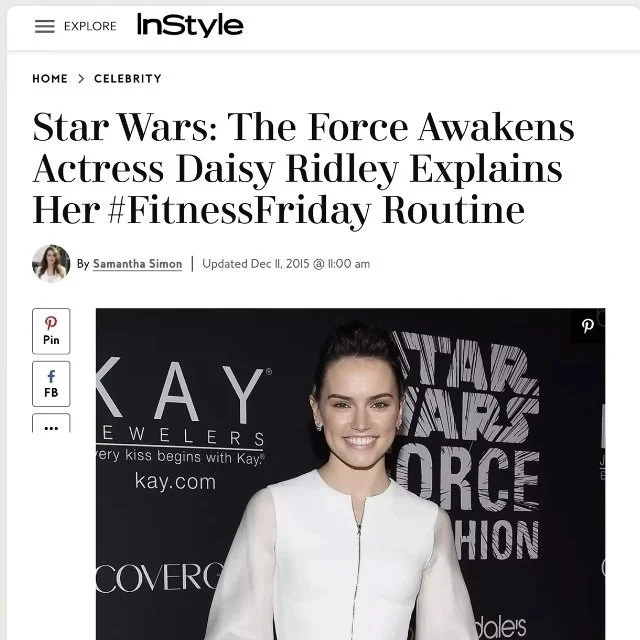 Star Wars: The Force Awakens actress Daisy Ridley explains her #FitnessFriday routine
