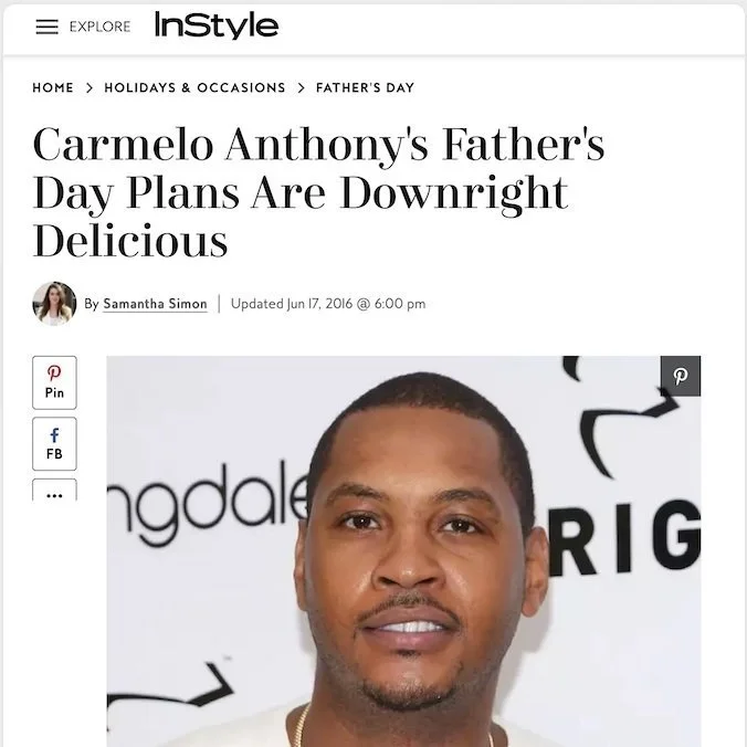 Carmelo Anthony shares his Father's Day plans