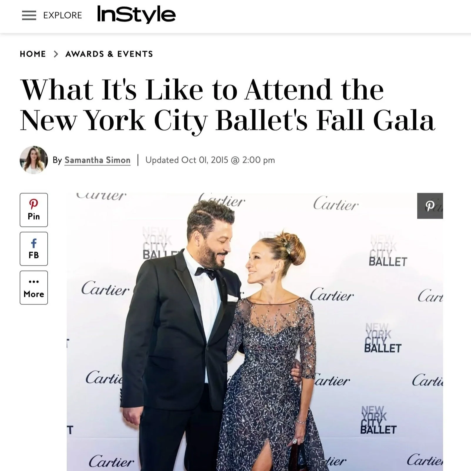 2015 New York City Ballet Fall Gala