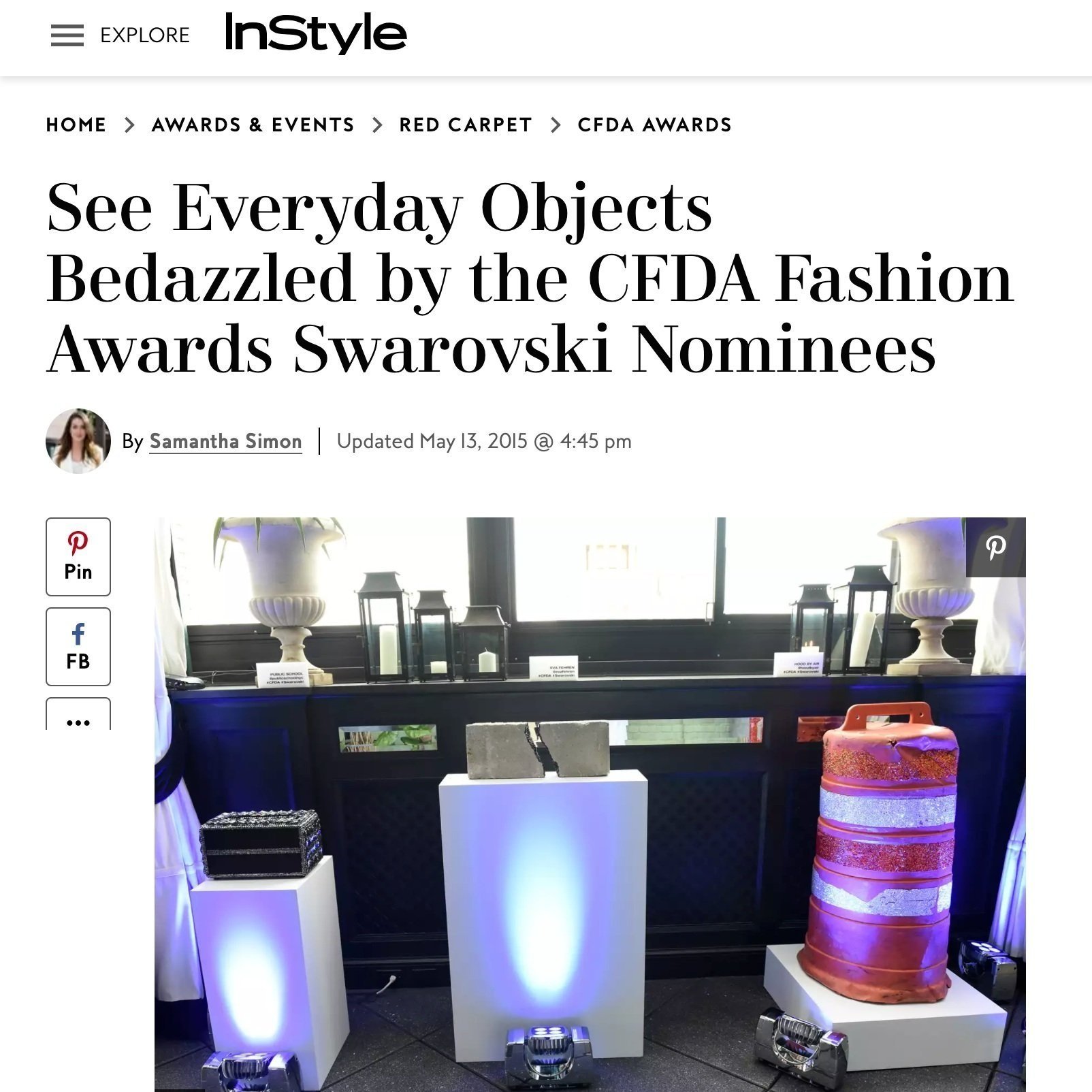 2015 CFDA Awards x Swarovski Event
