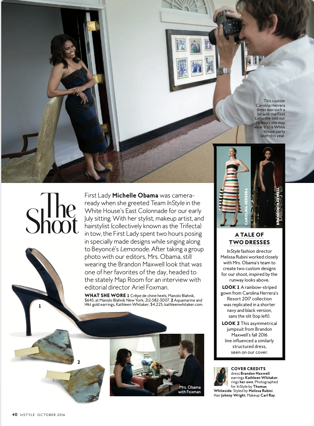 Behind-the-scenes with InStyle's October 2016 cover star, Michelle Obama