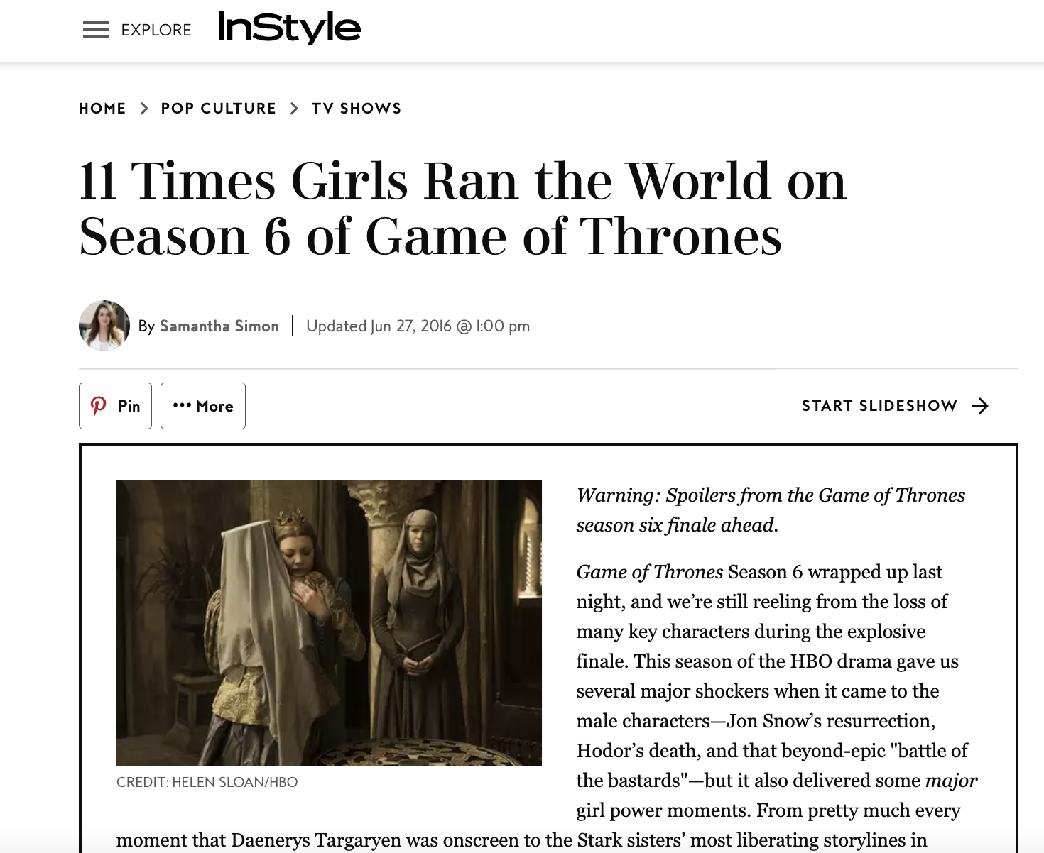 11 times girls ran the world on season 6 of Game of Thrones